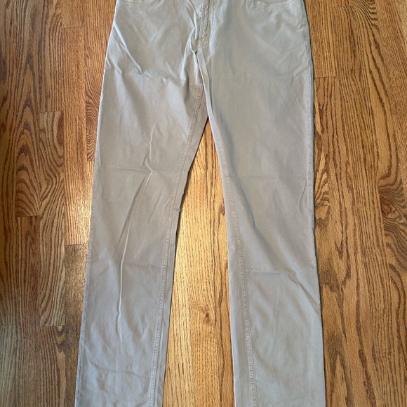 Peter Millar Wayfare Five-Pocket Pant Beige Straight-Leg